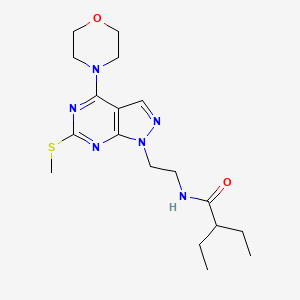 2-ethyl-N-(2-(6-(methylthio)-4-morpholino-1H-pyrazolo[3,4-d]pyrimidin-1-yl)ethyl)butanamide
