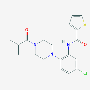 N-[5-chloro-2-(4-isobutyryl-1-piperazinyl)phenyl]-2-thiophenecarboxamide