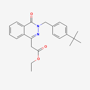 molecular formula C23H26N2O3 B2435430 2-{3-[4-(叔丁基)苄基]-4-氧代-3,4-二氢-1-酞嗪基}乙酸乙酯 CAS No. 866151-27-1