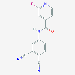 molecular formula C14H7FN4O B2435436 N-(3,4-dicyanophenyl)-2-fluoropyridine-4-carboxamide CAS No. 1376073-37-8