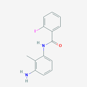 molecular formula C14H13IN2O B2435437 N-(3-氨基-2-甲基苯基)-2-碘苯甲酰胺 CAS No. 926255-88-1