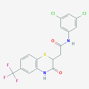 N-(3,5-dichlorophenyl)-2-[3-oxo-6-(trifluoromethyl)-3,4-dihydro-2H-1,4-benzothiazin-2-yl]acetamide