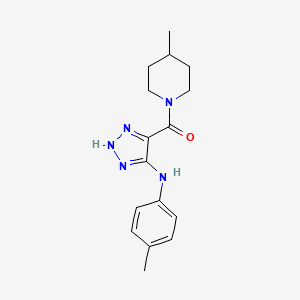 molecular formula C16H21N5O B2435440 [5-(4-Methylanilino)-2H-triazol-4-yl]-(4-methylpiperidin-1-yl)methanone CAS No. 2320889-75-4
