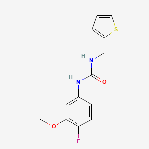 molecular formula C13H13FN2O2S B2435442 1-(4-Fluoro-3-methoxyphenyl)-3-(thiophen-2-ylmethyl)urea CAS No. 2329459-77-8