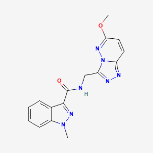 molecular formula C16H15N7O2 B2435445 N-((6-methoxy-[1,2,4]triazolo[4,3-b]pyridazin-3-yl)methyl)-1-methyl-1H-indazole-3-carboxamide CAS No. 2034416-39-0