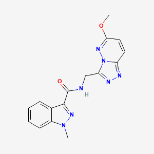 molecular formula C16H15N7O2 B2435445 N-((6-甲氧基-[1,2,4]三唑并[4,3-b]哒嗪-3-基)甲基)-1-甲基-1H-吲唑-3-甲酰胺 CAS No. 2034416-39-0