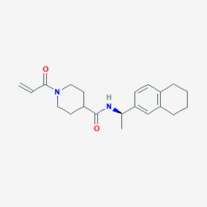 molecular formula C21H28N2O2 B2435448 1-Prop-2-enoyl-N-[(1R)-1-(5,6,7,8-tetrahydronaphthalen-2-yl)ethyl]piperidine-4-carboxamide CAS No. 2361573-77-3