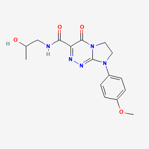 molecular formula C16H19N5O4 B2435454 N-(2-hydroxypropyl)-8-(4-methoxyphenyl)-4-oxo-4,6,7,8-tetrahydroimidazo[2,1-c][1,2,4]triazine-3-carboxamide CAS No. 946279-71-6