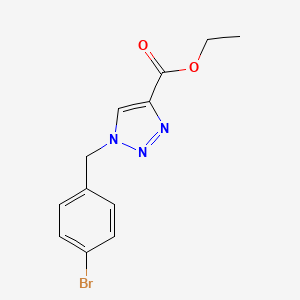 molecular formula C12H12BrN3O2 B2435458 ethyl 1-[(4-bromophenyl)methyl]-1H-1,2,3-triazole-4-carboxylate CAS No. 126800-34-8