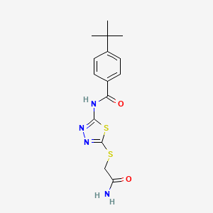 N-[5-(2-amino-2-oxoethyl)sulfanyl-1,3,4-thiadiazol-2-yl]-4-tert-butylbenzamide
