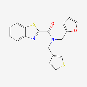 molecular formula C18H14N2O2S2 B2435463 N-(furan-2-ylmethyl)-N-(thiophen-3-ylmethyl)benzo[d]thiazole-2-carboxamide CAS No. 1219912-78-3