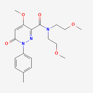 4-methoxy-N,N-bis(2-methoxyethyl)-1-(4-methylphenyl)-6-oxopyridazine-3-carboxamide