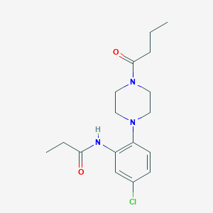 molecular formula C17H24ClN3O2 B243547 N-[2-(4-butanoylpiperazin-1-yl)-5-chlorophenyl]propanamide 