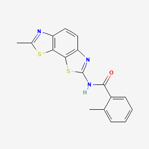 2-methyl-N-(7-methyl-[1,3]thiazolo[4,5-g][1,3]benzothiazol-2-yl)benzamide