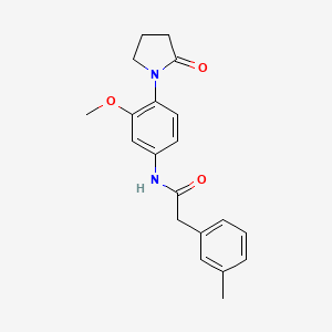 molecular formula C20H22N2O3 B2435472 N-(3-methoxy-4-(2-oxopyrrolidin-1-yl)phenyl)-2-(m-tolyl)acetamide CAS No. 941993-12-0