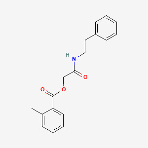 molecular formula C18H19NO3 B2435473 [(2-Phenylethyl)carbamoyl]methyl 2-methylbenzoate CAS No. 950116-21-9