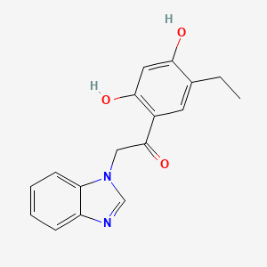 molecular formula C17H16N2O3 B2435474 2-(Benzimidazol-1-yl)-1-(5-ethyl-2,4-dihydroxyphenyl)ethanone CAS No. 210774-08-6