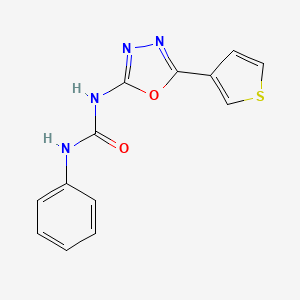 molecular formula C13H10N4O2S B2435475 1-苯基-3-(5-(噻吩-3-基)-1,3,4-恶二唑-2-基)脲 CAS No. 1251548-30-7