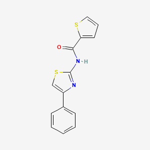 molecular formula C14H10N2OS2 B2435480 N-(4-phenyl-1,3-thiazol-2-yl)thiophene-2-carboxamide CAS No. 304685-17-4