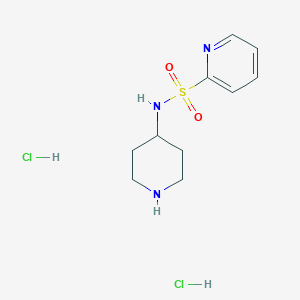 molecular formula C10H17Cl2N3O2S B2435483 N-(Piperidin-4-yl)pyridine-2-sulfonamidedihydrochloride CAS No. 1233955-74-2