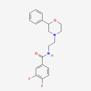 molecular formula C19H20F2N2O2 B2435486 3,4-二氟-N-(2-(2-苯基吗啉)乙基)苯甲酰胺 CAS No. 954046-03-8