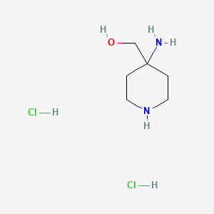 molecular formula C6H16Cl2N2O B2435489 (4-氨基哌啶-4-基)甲醇二盐酸盐 CAS No. 412357-30-3