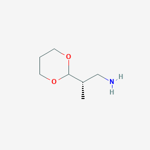 molecular formula C7H15NO2 B2435496 (2S)-2-(1,3-Dioxan-2-yl)propan-1-amine CAS No. 2248200-67-9