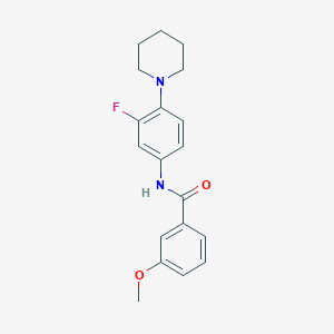 molecular formula C19H21FN2O2 B243550 N-[3-fluoro-4-(piperidin-1-yl)phenyl]-3-methoxybenzamide 