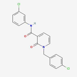 molecular formula C19H14Cl2N2O2 B2435503 1-(4-chlorobenzyl)-N-(3-chlorophenyl)-2-oxo-1,2-dihydropyridine-3-carboxamide CAS No. 899947-83-2