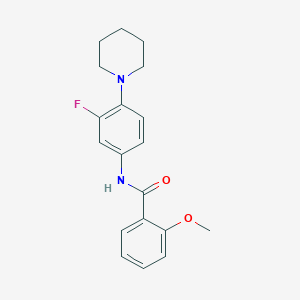 N-[3-fluoro-4-(1-piperidinyl)phenyl]-2-methoxybenzamide