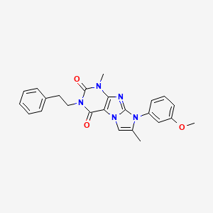 8-(3-methoxyphenyl)-1,7-dimethyl-3-phenethyl-1H-imidazo[2,1-f]purine-2,4(3H,8H)-dione