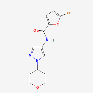 molecular formula C13H14BrN3O3 B2435517 5-bromo-N-(1-(tetrahydro-2H-pyran-4-yl)-1H-pyrazol-4-yl)furan-2-carboxamide CAS No. 1797182-02-5