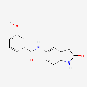 molecular formula C16H14N2O3 B2435522 3-甲氧基-N-(2-氧代吲哚-5-基)苯甲酰胺 CAS No. 921838-76-8
