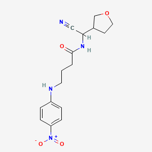 molecular formula C16H20N4O4 B2435526 N-[cyano(oxolan-3-yl)methyl]-4-[(4-nitrophenyl)amino]butanamide CAS No. 1252527-99-3