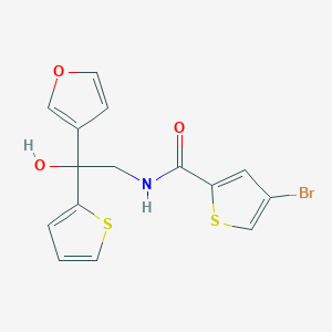 molecular formula C15H12BrNO3S2 B2435527 4-bromo-N-(2-(furan-3-yl)-2-hydroxy-2-(thiophen-2-yl)ethyl)thiophene-2-carboxamide CAS No. 2034265-61-5