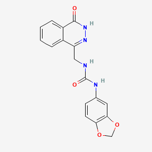 molecular formula C17H14N4O4 B2435529 1-(1,3-benzodioxol-5-yl)-3-[(4-oxo-3H-phthalazin-1-yl)methyl]urea CAS No. 899952-51-3