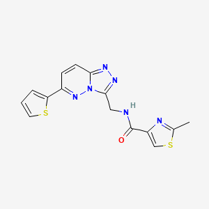 molecular formula C15H12N6OS2 B2435536 2-Methyl-N-((6-(Thiophen-2-yl)-[1,2,4]triazolo[4,3-b]pyridazin-3-yl)methyl)thiazol-4-carboxamid CAS No. 2034452-57-6