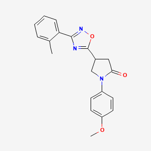 molecular formula C20H19N3O3 B2435539 1-(4-Methoxyphenyl)-4-(3-(o-tolyl)-1,2,4-oxadiazol-5-yl)pyrrolidin-2-one CAS No. 941960-90-3