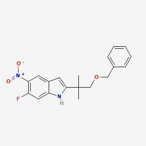2-[1-(benzyloxy)-2-methylpropan-2-yl]-6-fluoro-5-nitro-1H-indole