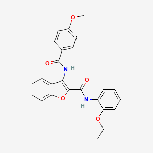 molecular formula C25H22N2O5 B2435556 N-(2-乙氧基苯基)-3-(4-甲氧基苯甲酰氨基)苯并呋喃-2-甲酰胺 CAS No. 888445-30-5