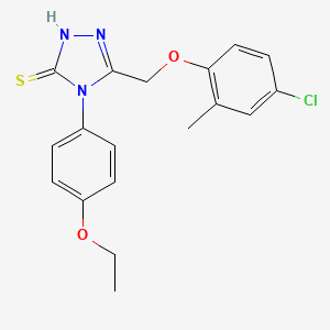 molecular formula C18H18ClN3O2S B2435560 5-(4-chloro-2-methylphenoxymethyl)-4-(4-ethoxyphenyl)-4H-1,2,4-triazole-3-thiol CAS No. 748793-44-4