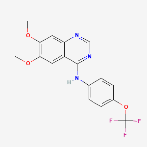 molecular formula C17H14F3N3O3 B2435563 6,7-二甲氧基-N-[4-(三氟甲氧基)苯基]喹唑啉-4-胺 CAS No. 296234-68-9