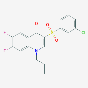 3-[(3-chlorophenyl)sulfonyl]-6,7-difluoro-1-propylquinolin-4(1H)-one