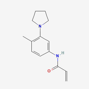 molecular formula C14H18N2O B2435566 N-(4-Methyl-3-pyrrolidin-1-ylphenyl)prop-2-enamide CAS No. 2394332-22-8