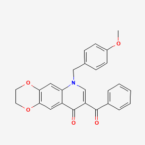 8-benzoyl-6-(4-methoxybenzyl)-2,3-dihydro[1,4]dioxino[2,3-g]quinolin-9(6H)-one