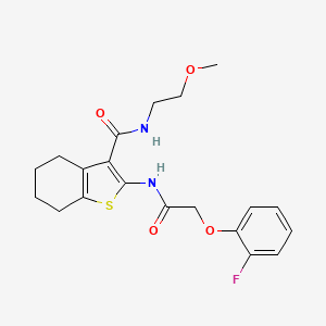 B2435577 2-(2-(2-fluorophenoxy)acetamido)-N-(2-methoxyethyl)-4,5,6,7-tetrahydrobenzo[b]thiophene-3-carboxamide CAS No. 380585-09-1