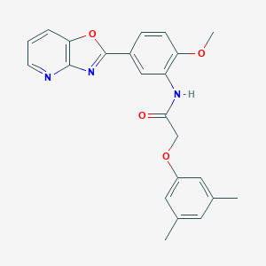 2-(3,5-dimethylphenoxy)-N-(2-methoxy-5-[1,3]oxazolo[4,5-b]pyridin-2-ylphenyl)acetamide