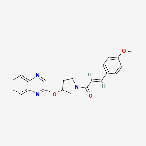 (E)-3-(4-methoxyphenyl)-1-(3-(quinoxalin-2-yloxy)pyrrolidin-1-yl)prop-2-en-1-one