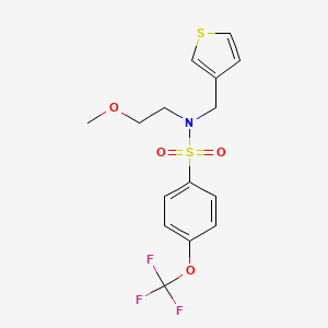 N-(2-methoxyethyl)-N-(thiophen-3-ylmethyl)-4-(trifluoromethoxy)benzenesulfonamide