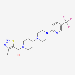 1-[1-(4-Methyl-1,2,3-thiadiazole-5-carbonyl)piperidin-4-yl]-4-[5-(trifluoromethyl)pyridin-2-yl]piperazine